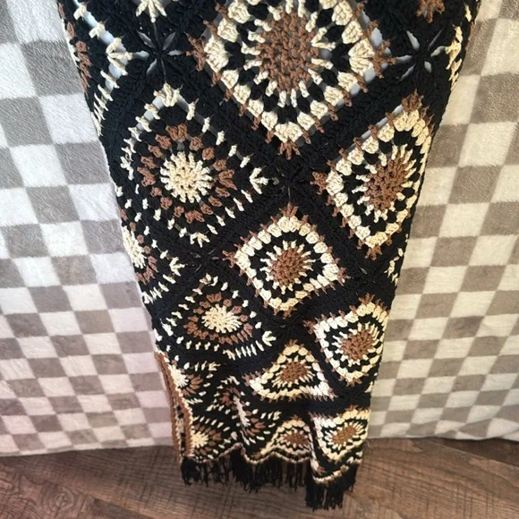 Elan Crochet Maxi Tank Top Strap Swim Cover Up Dress Floor Length Size M/Medium - Picture 6 of 12